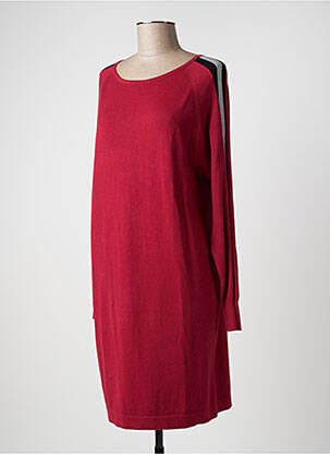 Robe pull coupe droite manches longues rouge XT STUDIO femme