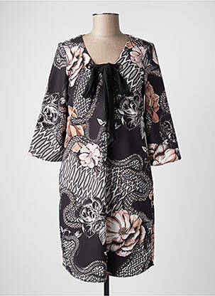 Robe courte fermeture zippée au dos manches longues noir XT STUDIO femme