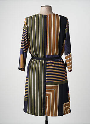 Robe mi-longue manches 3/4 manches 3/4 violet FRED SABATIER femme