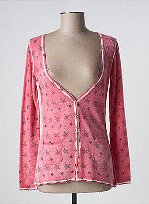Gilet manches longues rouge SO SOON femme