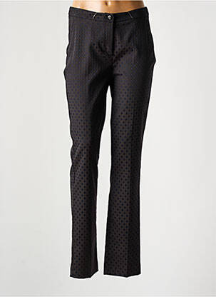 Pantalon slim tissage popeline taille normale marron ANNA MONTANA femme