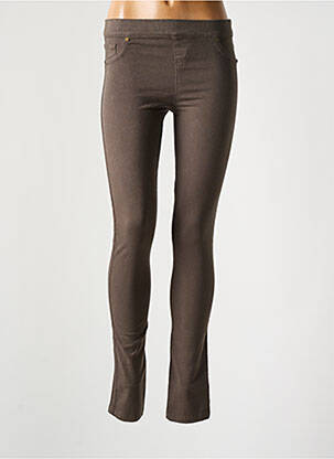 Pantalon slim taille élastique taille normale gris YERSE femme