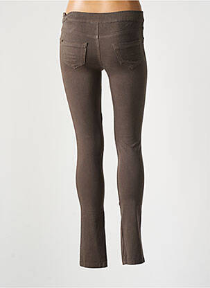 Pantalon slim taille élastique taille normale gris YERSE femme