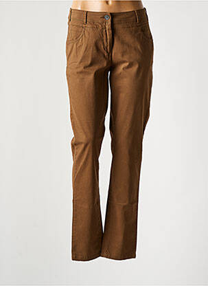 Pantalon slim stretch taille normale marron SANDWICH femme