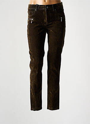 Pantalon slim stretch taille normale vert ANNA MONTANA femme