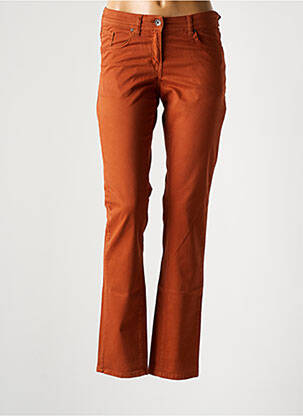 Pantalon slim stretch taille normale marron SANDWICH femme