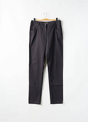 Pantalon slim tissage popeline taille normale gris SANDWICH femme