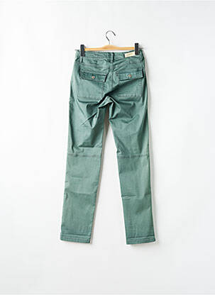 Pantalon slim tissage popeline taille normale vert SANDWICH femme