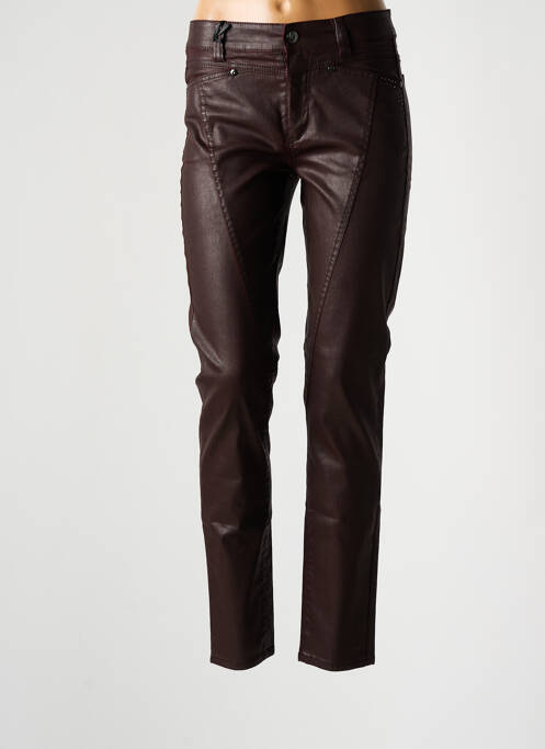 Pantalon slim rouge ANNA MONTANA pour femme