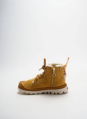 Bottines/boots nubuck bout rond jaune PALLADIUM garçon
