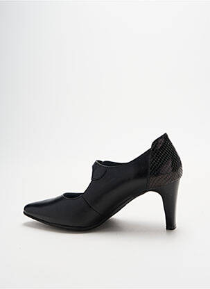 Escarpins tissage satiné talon de 4 à 6cm noir J.METAYER femme