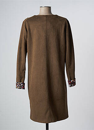 Robe courte manches longues manches longues marron THALASSA femme