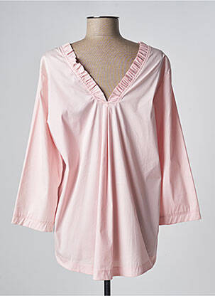 Blouse col rond manches 3/4 rose SEE THE MOON femme