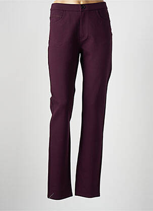 Pantalon slim stretch taille haute violet BARILOCHE femme
