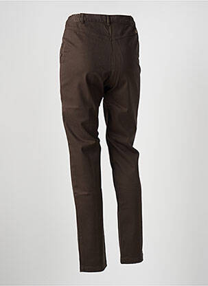 Pantalon slim taille haute taille haute marron MAT DE MISAINE femme