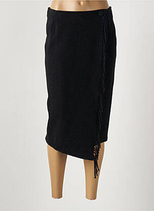 Jupe mi-longue stretch noir MOKI B femme