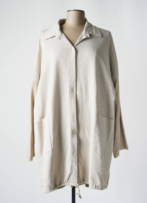 Veste casual beige MADE IN ITALY pour femme