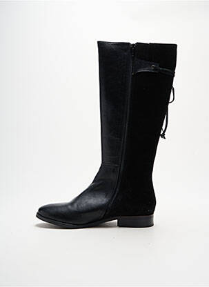 Bottes tissage satiné talon plat jusqu'à 3cm noir MKD femme