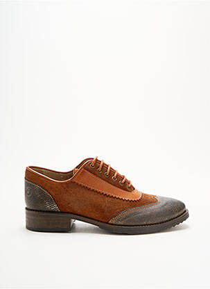 Derbies bout rond talon plat jusqu'à 3cm marron CASTA femme