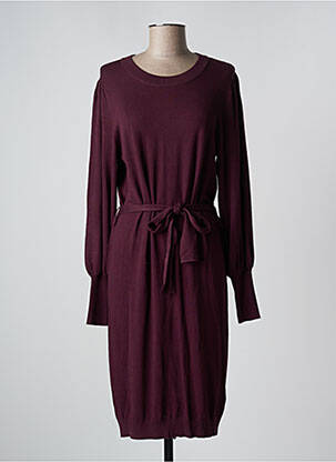 Robe mi-longue manches longues manches longues violet KAFFE femme