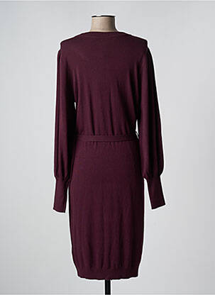 Robe mi-longue manches longues manches longues violet KAFFE femme