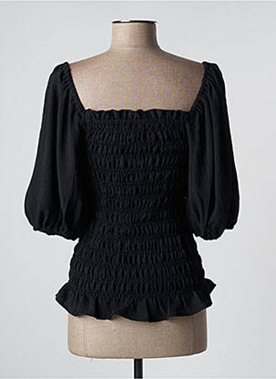 Top stretch manches 3/4 noir KAFFE femme