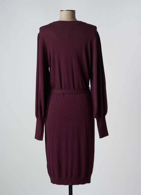 Robe mi-longue manches longues manches longues violet KAFFE femme