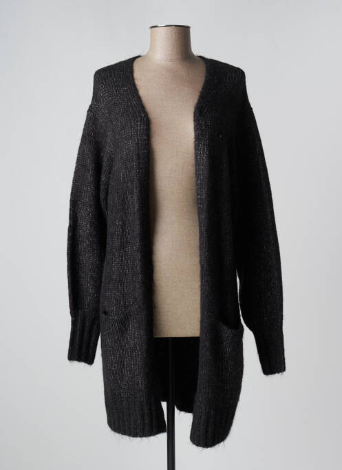 Gilet manches longues stretch noir KAFFE femme