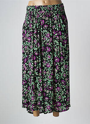 Jupe longue tissage crêpe noir KAFFE femme