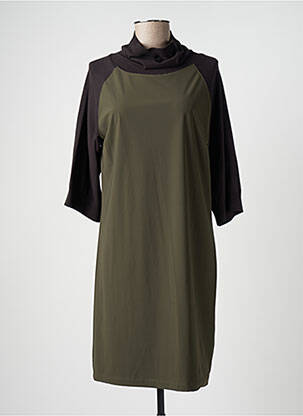 Robe mi-longue vert HBT femme