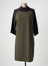 Robe mi-longue vert HBT femme