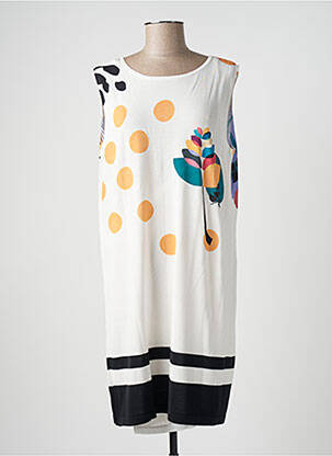 Robe mi-longue blanc JEI'S BY LETIZIA DENARO femme