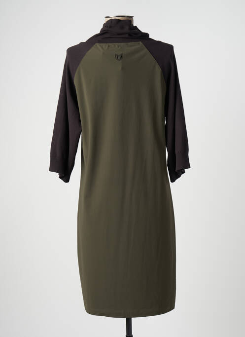Robe mi-longue vert HBT pour femme