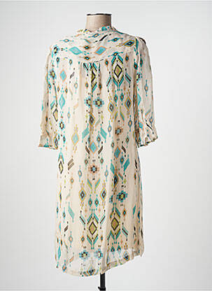 Robe mi-longue beige CREAM femme