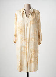 Robe mi-longue beige YAYA femme