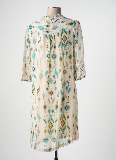 Robe mi-longue beige CREAM femme