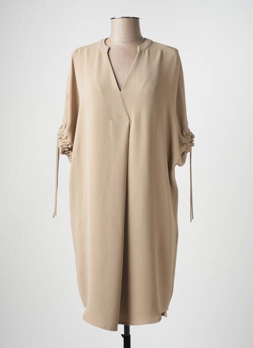 Robe mi-longue beige YAYA pour femme