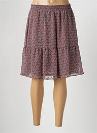 Jupe mi-longue marron KAFFE femme