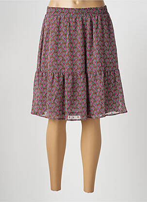 Jupe mi-longue marron KAFFE femme