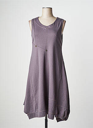 Robe mi-longue sans manche sans manche marron INFINI MOI femme