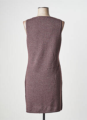 Robe mi-longue sans manche sans manche marron PLACE À PART femme
