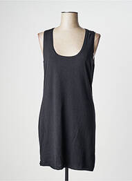 Robe mi-longue sans manche sans manche noir PLACE À PART femme
