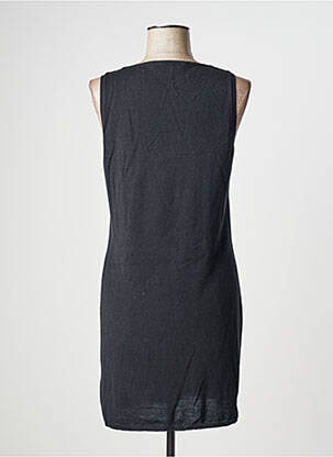 Robe mi-longue sans manche sans manche noir PLACE À PART femme