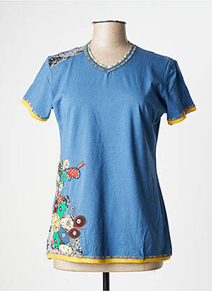 T-shirt bleu S.QUISE pour femme
