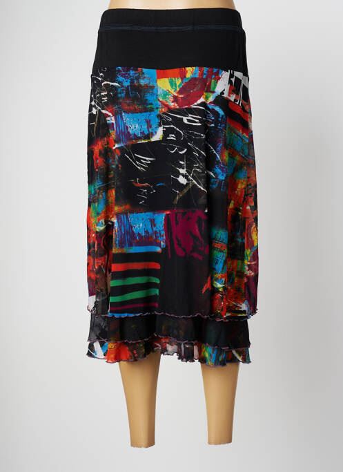 Jupe mi-longue noir S.QUISE pour femme