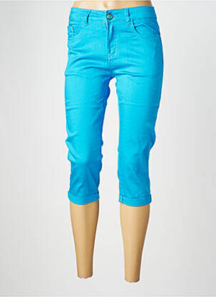Pantacourt stretch taille normale bleu X-MAX femme