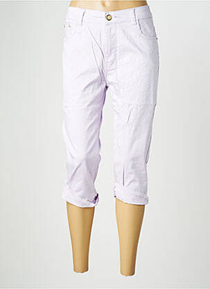 Pantacourt stretch taille normale violet X-MAX femme