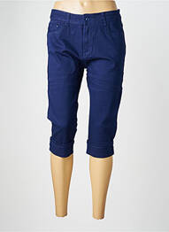 Pantacourt stretch taille normale bleu X-MAX femme