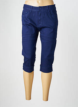 Pantacourt stretch taille normale bleu X-MAX femme