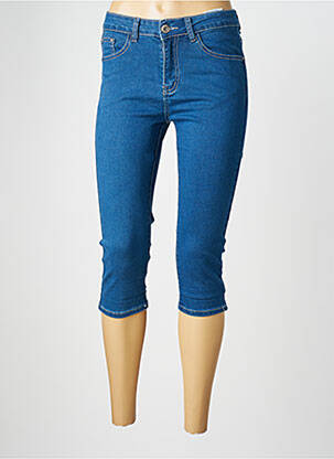 Pantacourt stretch taille normale bleu X-MAX femme